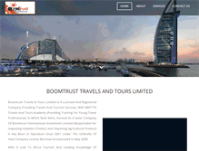 Tablet Screenshot of boomtrusttravels.com